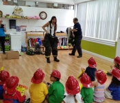 visit from a fire-fighter